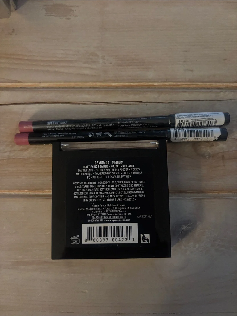 NYX Can't Stop Won't Stop Matte Mattifying Powder & Pink Lip Pencils (424)